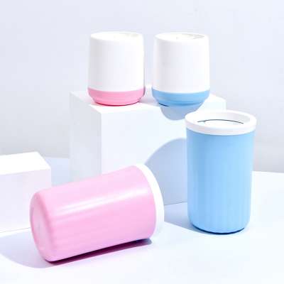 Wholesale Portable Silicone Pet Dog Muddy Paw Cleaner Brush Cup Dog Foot Cleaner Dog Foot Washer Cup