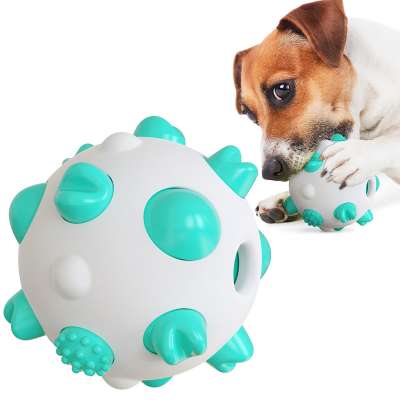 Hot Selling New Model Bite Resistant Dog Toys Ball Toothbrush Dog Chew Toys Molar Tooth Cleaning Food Balls