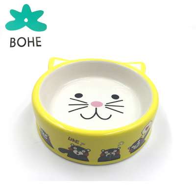 LUVP+K- KUMAMON Lovely pet cat ceramic wholesale ceramic pet food bowl dog water bowls