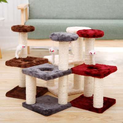 Wholesale Sisal Platform Customized Condo Tower Happy Pet House Cat Tree Climber With Scratching Posts