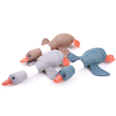 Soft Durable Flying Duck Indestructible Squeaky Interactive Pet Toys Set Dog Interactive Chew Dog Toys