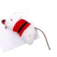 wholesale fluffy hunt treat soft mice supplies sound plush nip stuffed cat toys for white